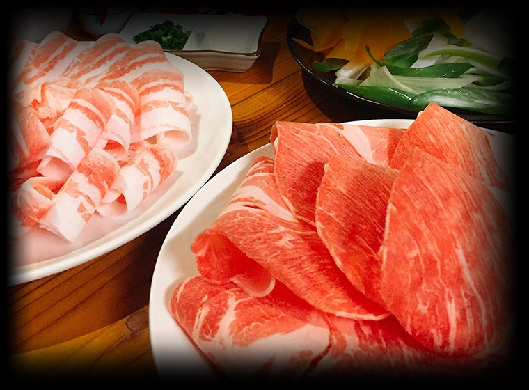 六白黒豚のしゃぶしゃぶ肉